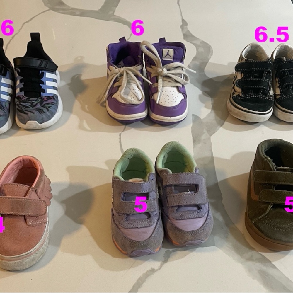 Toddler First Shoes Bundle (Vans, Nike, Adidas Sz4-6.5) $40 each